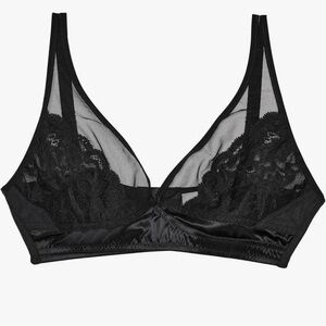 Fleur du Mal black bra lace and mesh